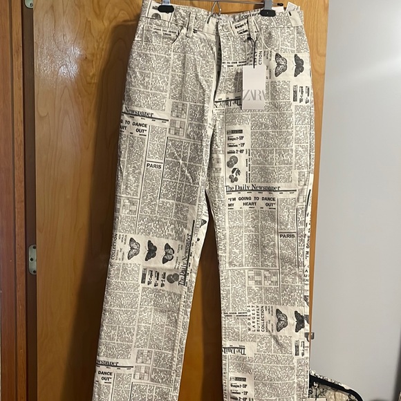 Zara Jeans Zara High Rise Newspaper Jeans Poshmark
